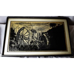 Behind the Old Place (Framed Lithographic Print)